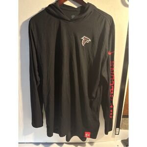 Nike Atlanta Falcons Mens Black Long Sleeve Hooded light weight Medium brand new